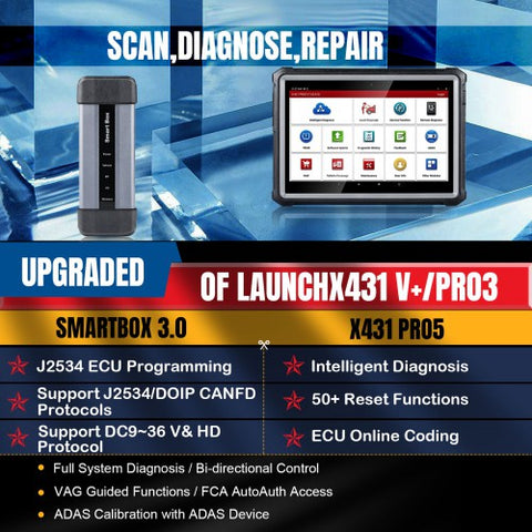2024 Newest Launch X431 PRO5 PRO 5 Car Diagnostic Tool Full System Intelligent Scanner Support Online Programming for Mercedes and BMW