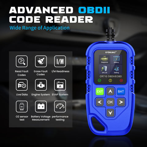 UDIAG CR710 OBD2 Scanner Car Code Reader For All Cars