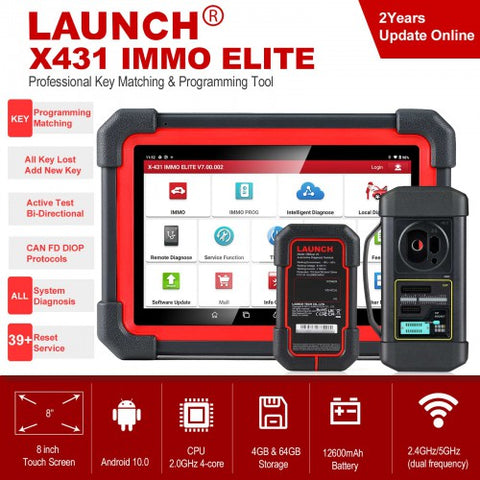 2023 Launch X431 IMMO Elite Key Programmer Car Immobilizer Programming Tools All System Diagnostic Scanner with 39 Reset Service