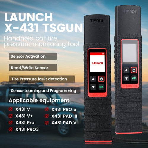 Pms Handheld Launch X-431 TSGUN TPMS Tire Pressure Detector Handheld Terminator X43 ...