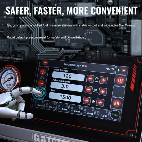 GI6300 Pro Piezo & GDI & Motocycle Injector Cleaner & Tester