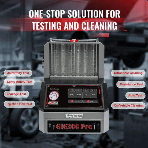 GI6300 Pro Piezo & GDI & Motocycle Injector Cleaner & Tester