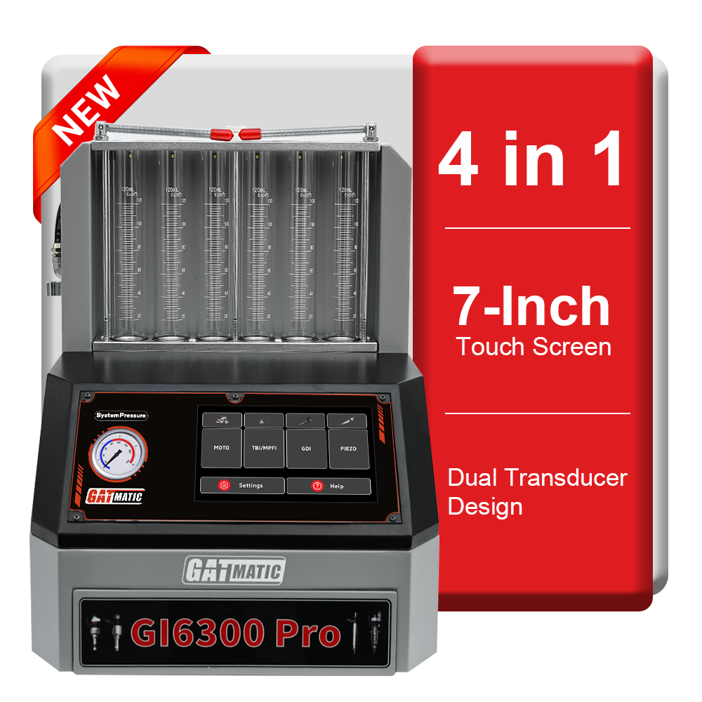 GI6300 Pro Piezo & GDI & Motocycle Injector Cleaner & Tester