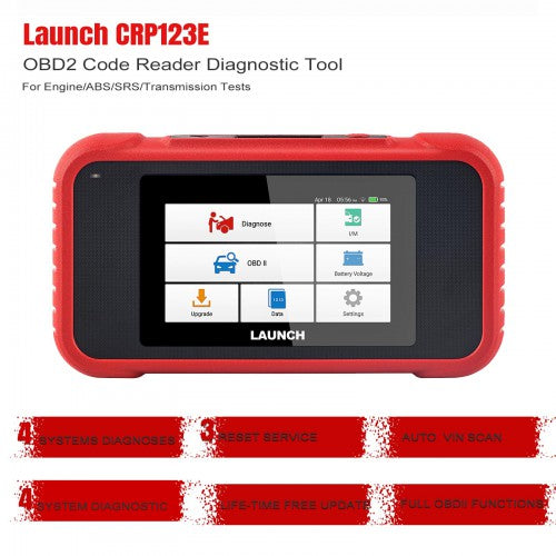 Srx Code Reader LAUNCH X431 CRP123E OBD2 Code Reader for Engine ABS Airbag SRS Transmi ...