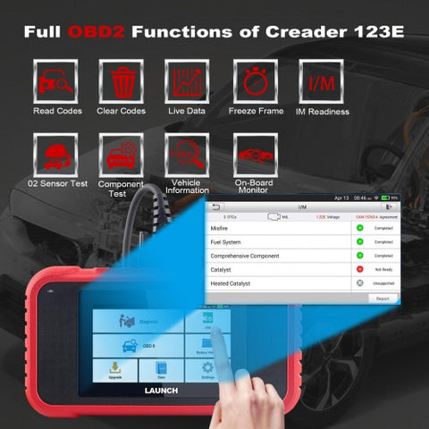 LAUNCH X431 CRP123E OBD2 Lector de código para motor ABS Airbag SRS Transmisión OBD Herramienta de diagnóstico Actualización gratuita en línea de por vida